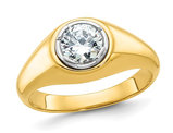 Men's 1.00 Carat (ctw) Lab-Grown Diamond Ring in 14K Yellow Gold (size 10)